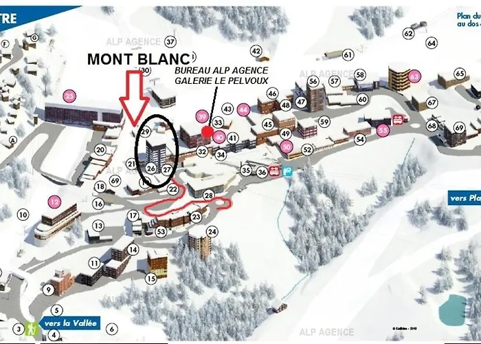 Daire Le Mont Blanc - 3 Pieces 6/7 Pers - Wifi - Le Mont-blanc 152mb - Plagne Centre Mae-1504 *